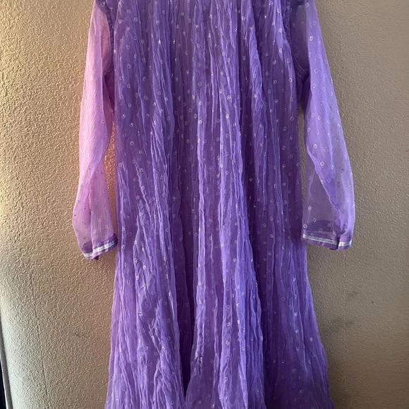 Purple Embellished Indian sequined design Dress with sparkles all over - Picture 6 of 6